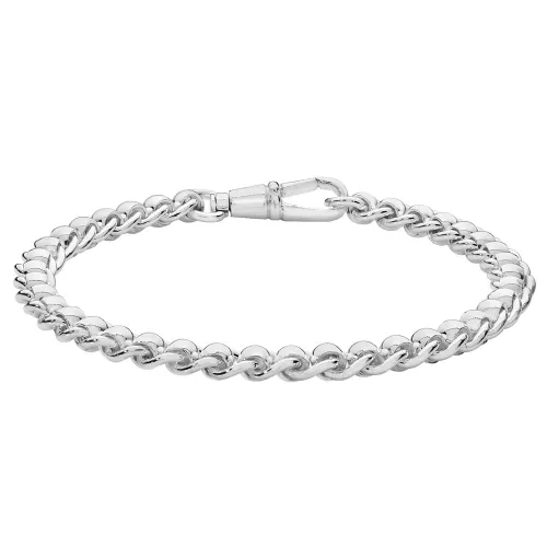 Silver Ladies' Roller Ball Bracelet 13.10g